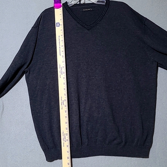 AXIST Men's Charcoal Gray V-Neck Long Sleeve Sweater - Size XXL‎ - Picture 11 of 11